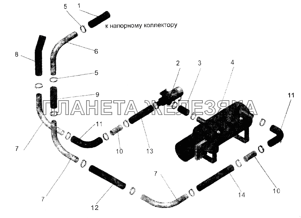 Установка подогревателя МАЗ-107